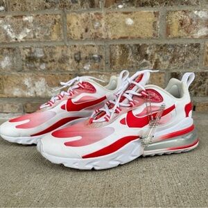 Nike Air Max 270 React SE Bubble Wrap Red & White Sneakers BV3387-100 Women 10.5